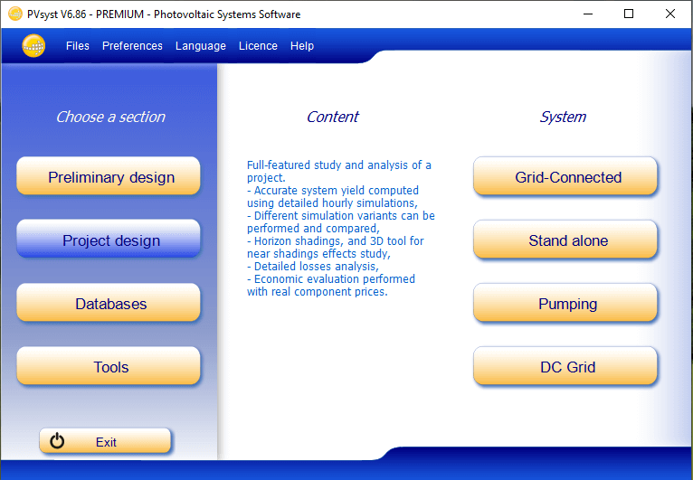 PV Syst Solar Design Software